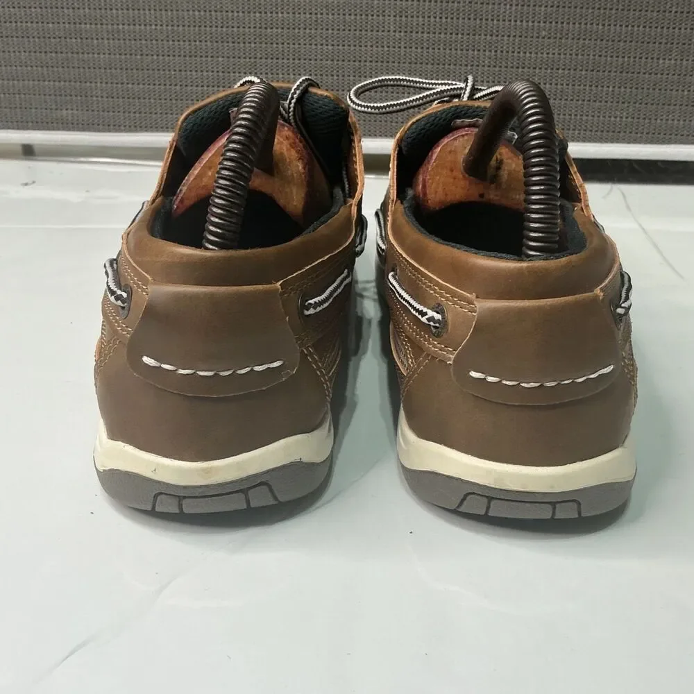 Island Surf Men's Size 9 Brown Boat Shoes Synthetic Upper Durable Sole